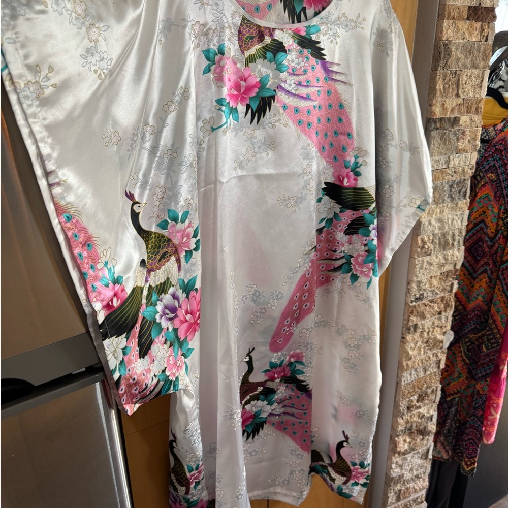 Peacock Thai Kimono Kaftan-NWOT - Picture 3 of 10
